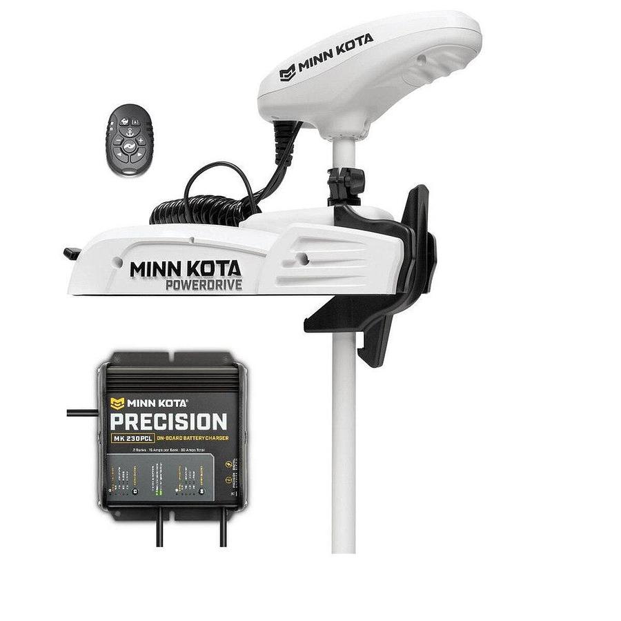 Minn Kota Riptide Powerdrive 55 54in Shaft with Micro Remot with MK230PCL Charger