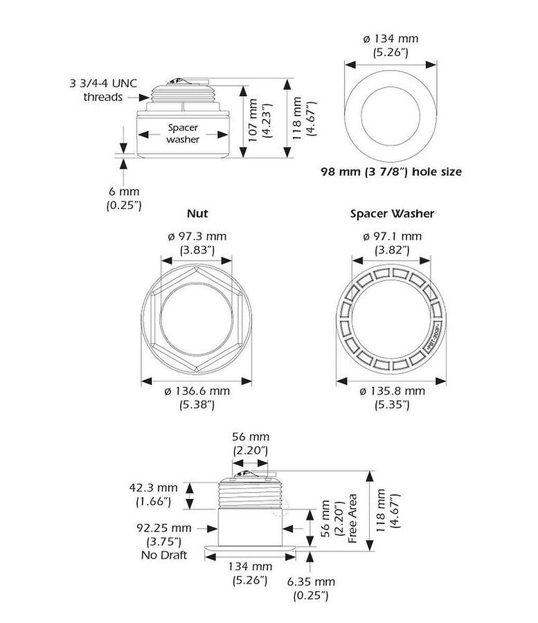 Airmar B175C-0-H 0d Tilt With Humminbird 7-Pin MM Cabl