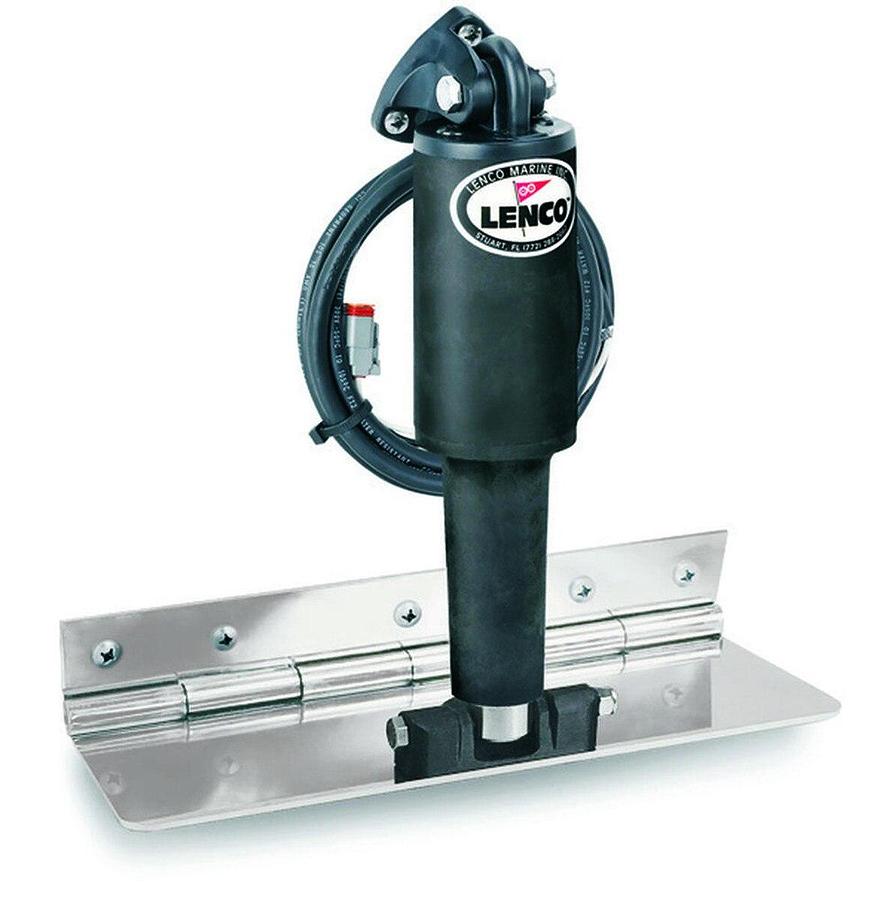 Lenco 4inx12in Limited Space Trim Tab Kit 12v Standard Finish