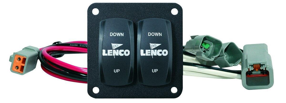 Lenco Double Rocker Switch Kit Single Actuator Systems 12vDC & 24vDC