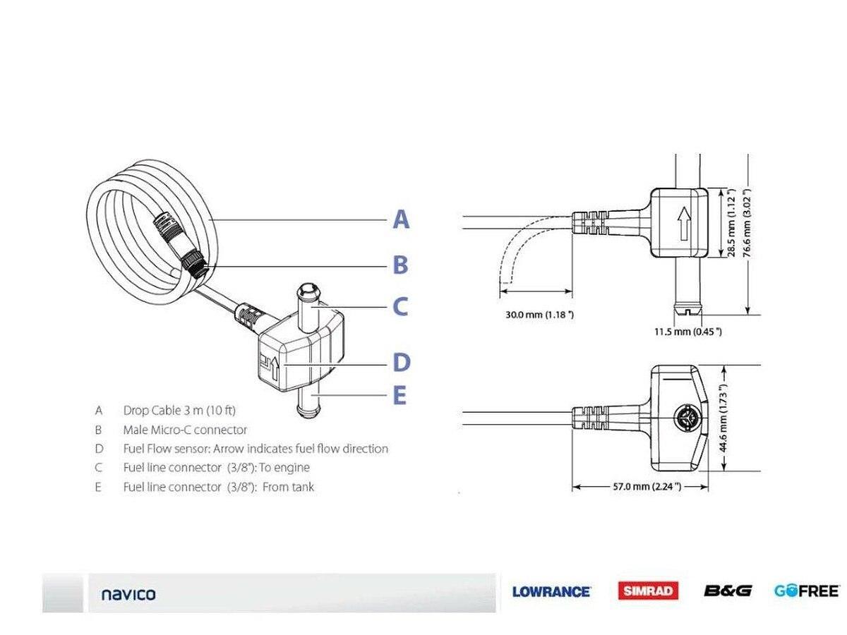Lowrance Fuel Flow Sensor NMEA 2000