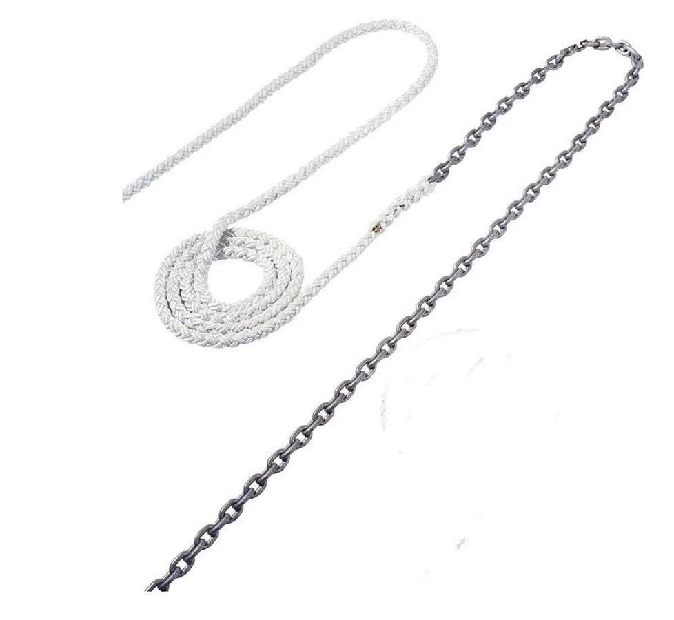 Maxwell 15ft of 1/4in HT Chain Splice to 150ft of 1/2in Nylon Brait Line