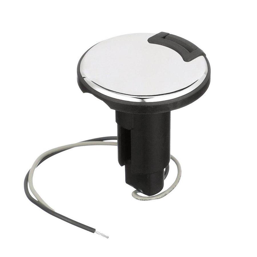 Attwood 910R Series Round Base 2-Pin Over Mold 306 Stainless Steel Black Cover