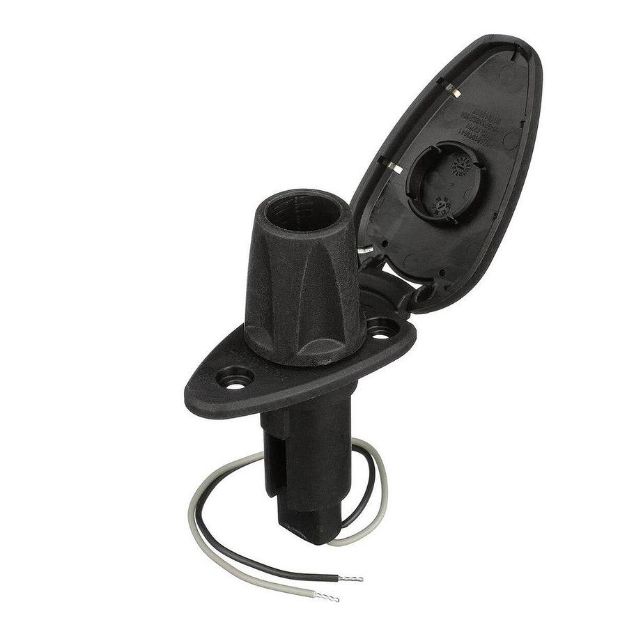 Attwood 910T Series Teardrop Base 2-Pin Over Mold 306 Stainless Steel Black Cover