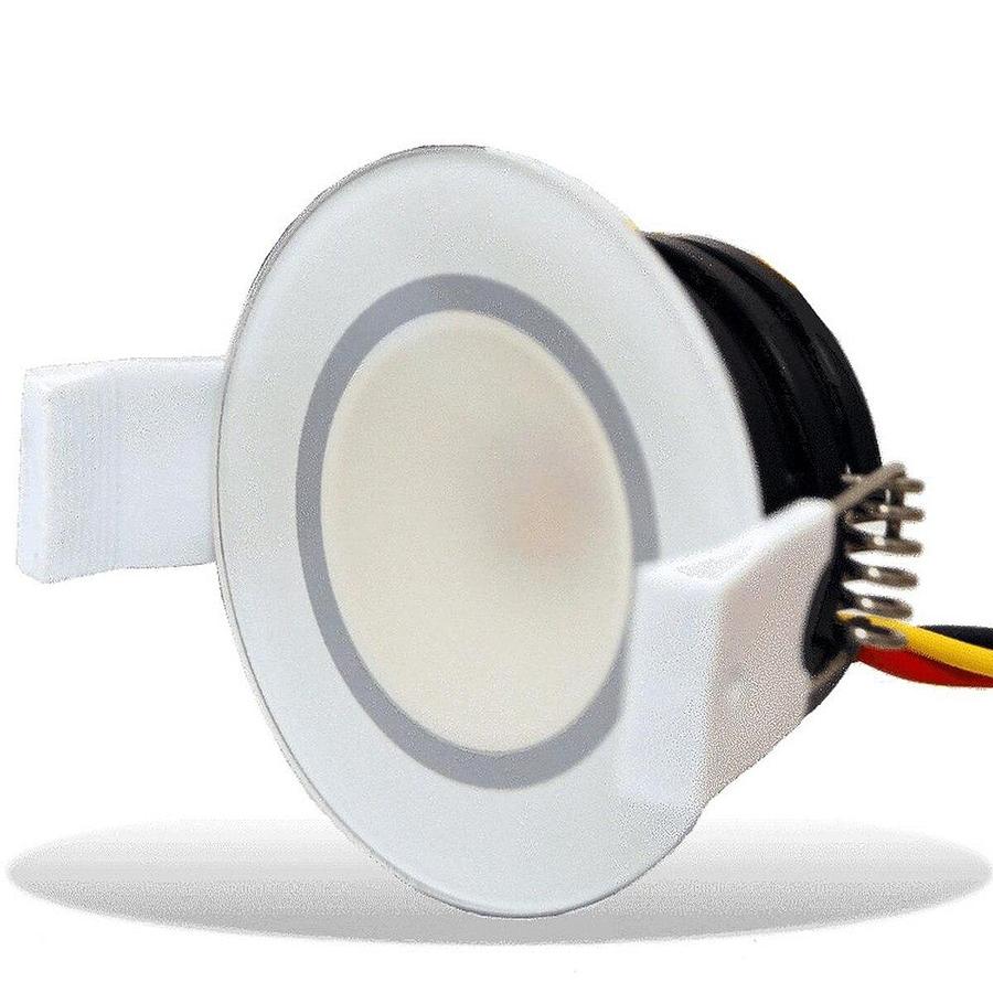 Lumishore LUX DL50 Downlight Full Spectrum CRGBW 12/24vDC 5 Watt White Bezel