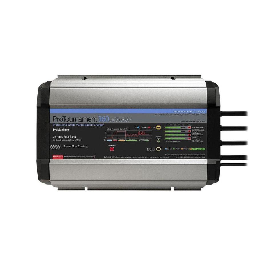 ProMariner ProTournament 360 36 Amp Battery Charger 12/24/36/48v 4 Bank 120v Input