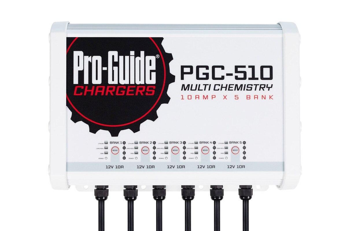 Pro Guide PGC-510 5-Bank 5x12V 10A Lead Acid/LiFePO4 On Board Charger, IP68