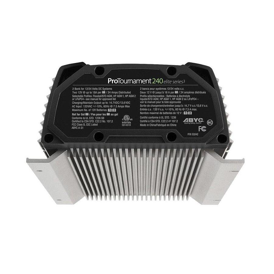 ProMariner ProTournament 240 24 Amp Battery Charger 12/24v 2 Bank 120v Input