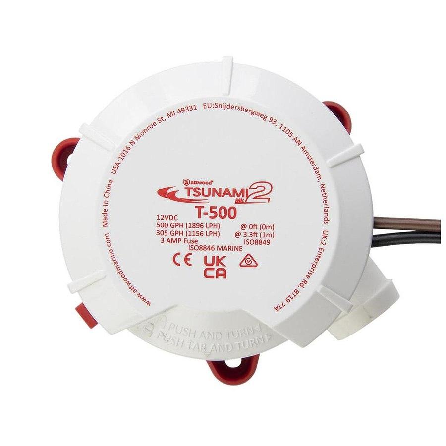 Attwood Tsunami MK2 T500 12vDC 3 Amp Bilge Pump