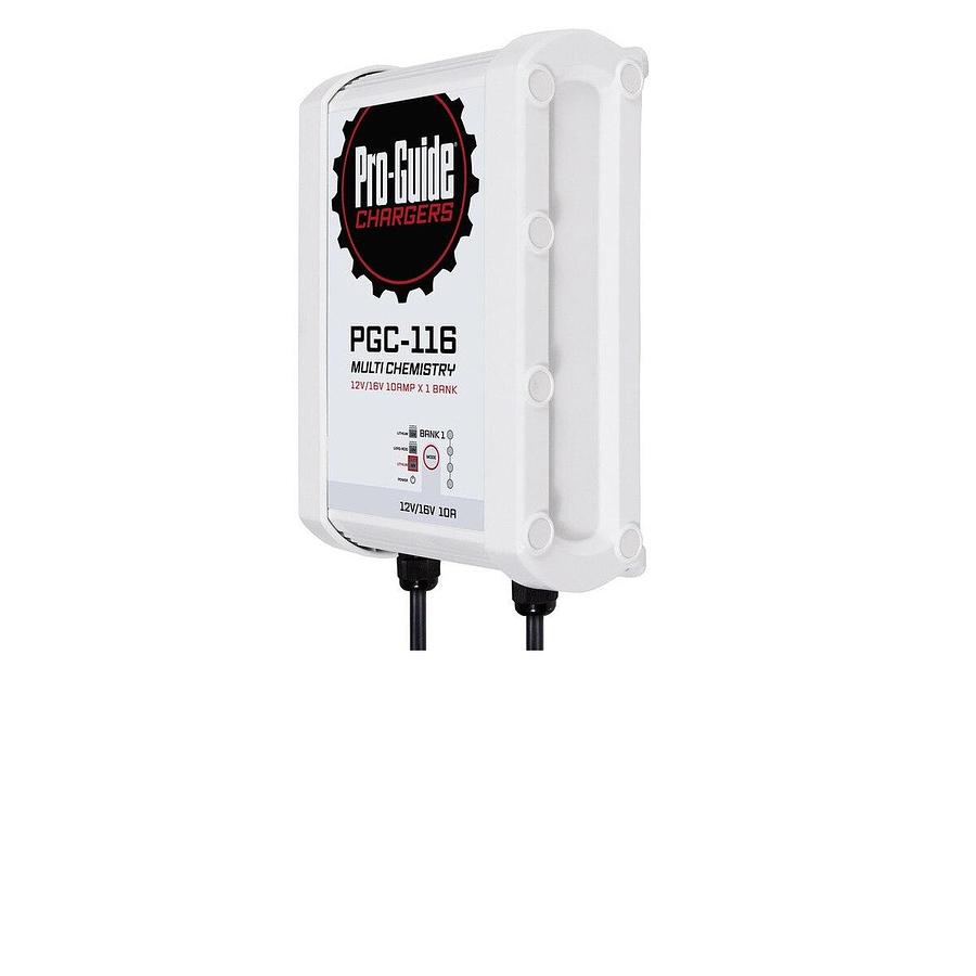 Pro-Guide 1-Bank 12/16V 10A AGM/LiFePO4 On Board Charger, IP68