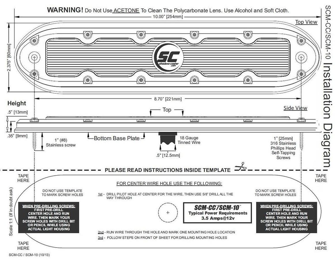 Shadow Caster SCM10 Underwater LED Light Aqua Green