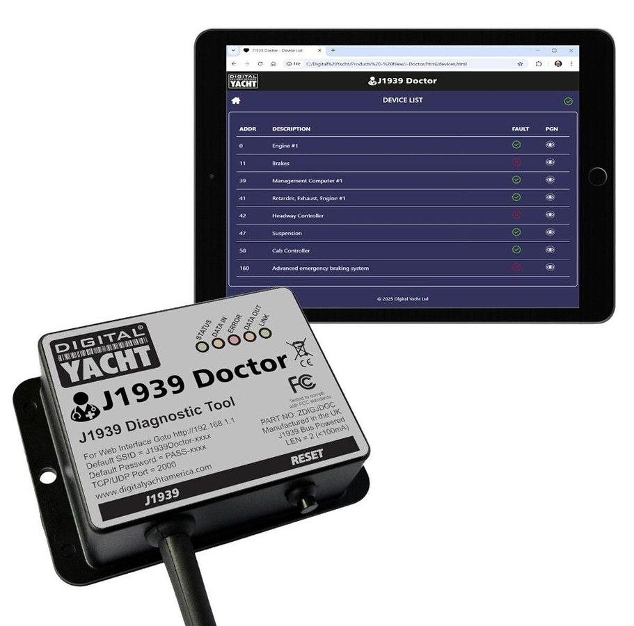 Digital Yacht J1939 Doctor J1939 Diagnostic Tool