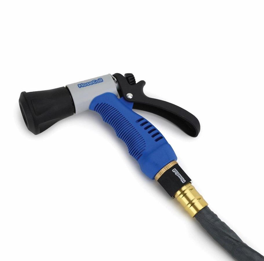 HoseCoil Stainlees Steel Pro 10ft Gray Hose Kit