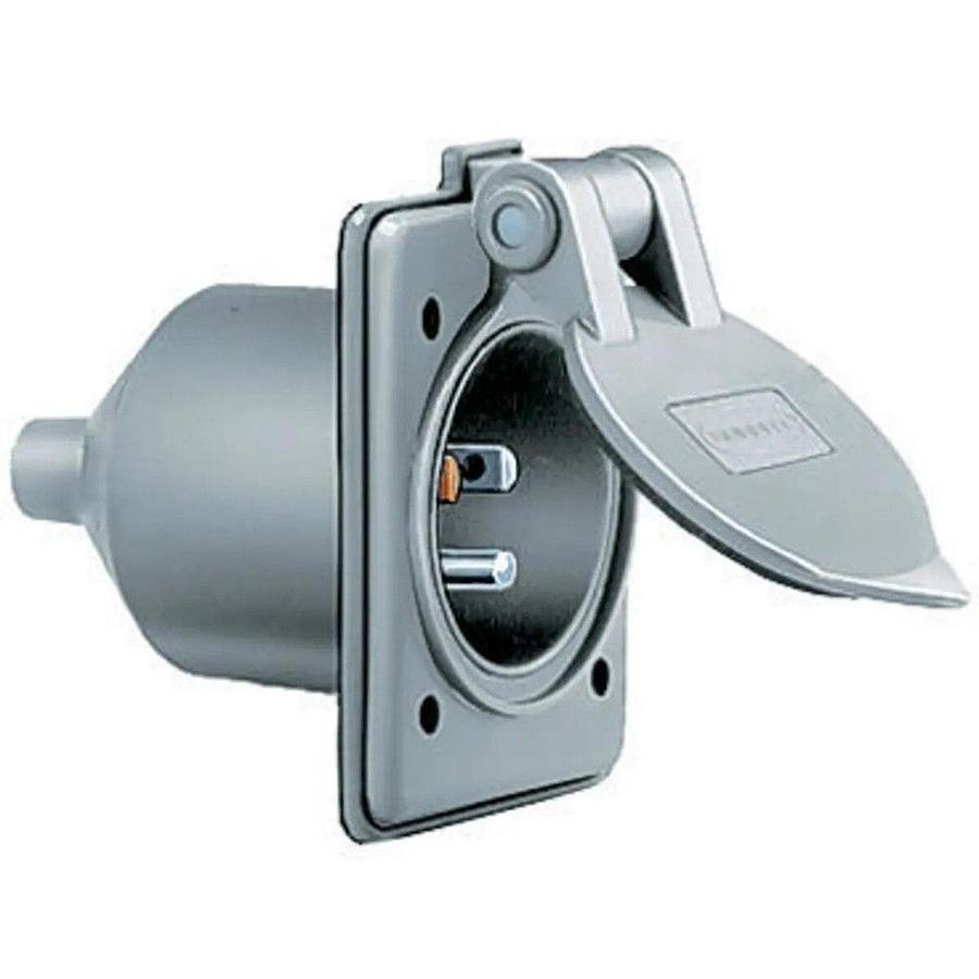 Hubbell HBL61CM64 15 Amp 125v 2 Pole 3 Wire Gray Outlet