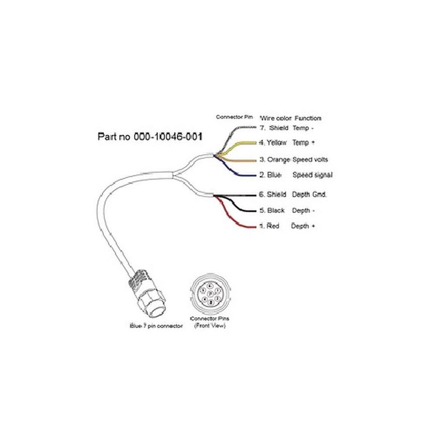 Lowrance 000-10046-001 Pigtail Bare Wires To Blue Connector
