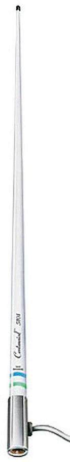 Shakespeare 5101 White 8ft 6dB VHF Antenna Chrome Ferrule 15ft RG58 Cable