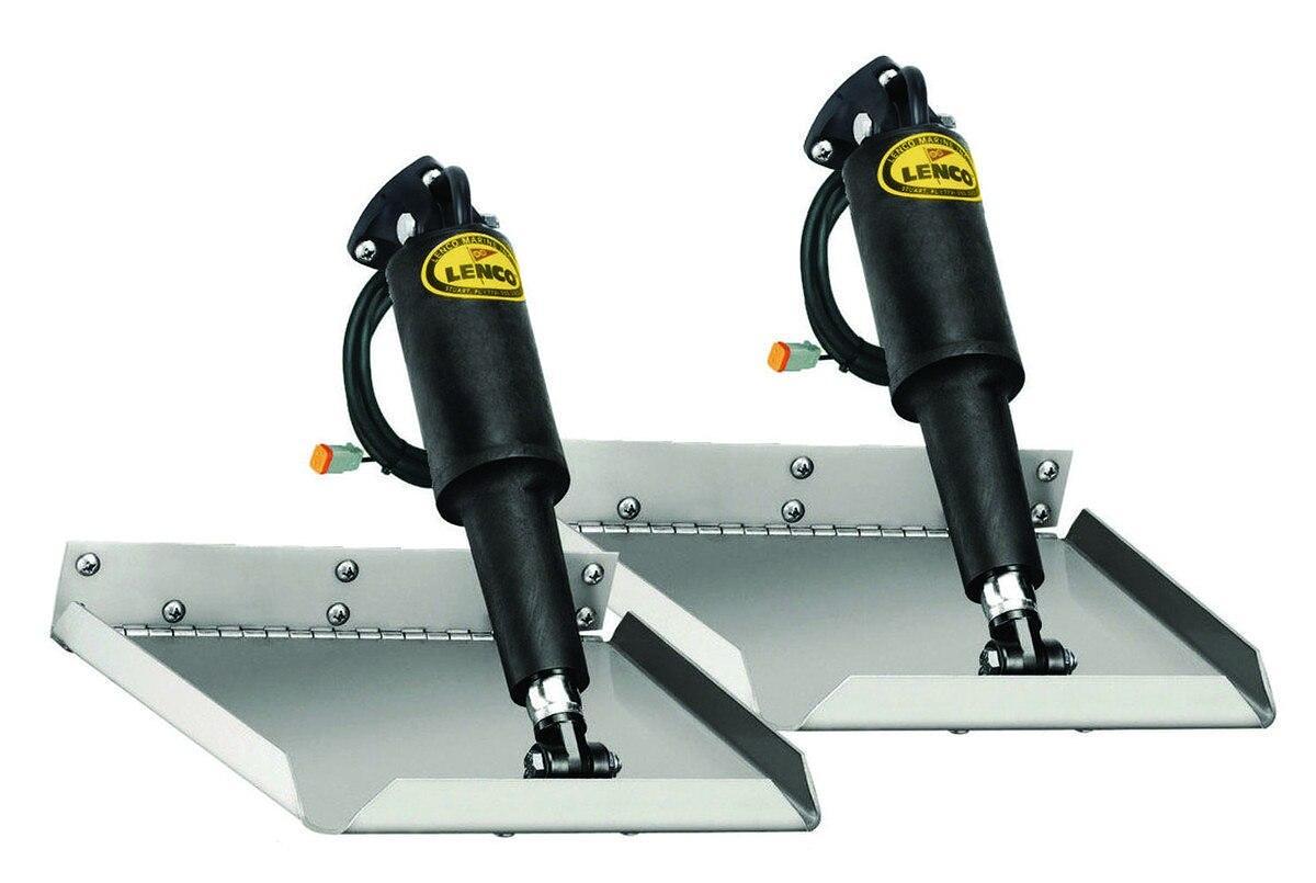 Lenco 9inx9in Edge Mount Trim Tab Kit 12v Requires Switch