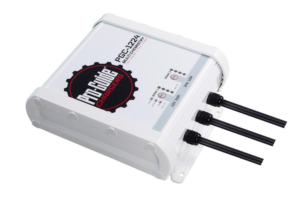 Pro-Guide PGC-1224 2-Bank 1x12V/10A Lead Acid/LiFePo4 and 1x24V 10A LiFePO4 On Board Charger, IP68