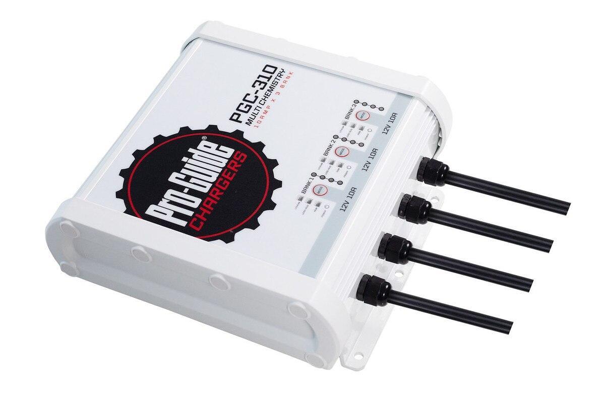 Pro Guide PGC-310 3-Bank 3x12V/10A Lead Acid/LiFePO4 On Board Charger, IP68