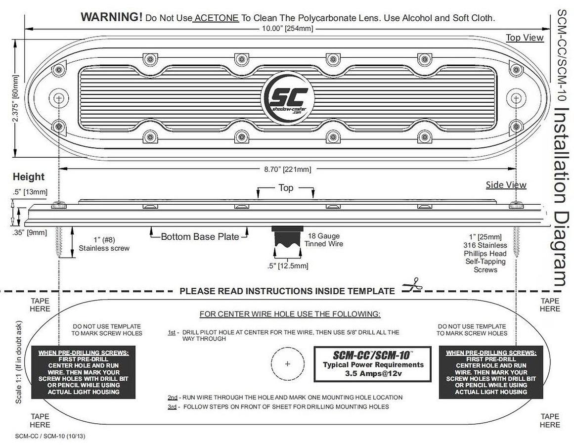 Shadow Caster SCM10 Underwater LED Light Cool Red