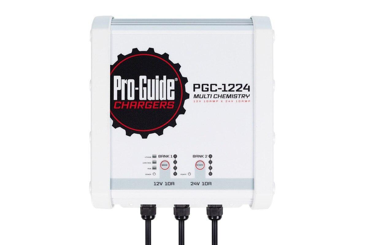 Pro-Guide PGC-1224 2-Bank 1x12V/10A Lead Acid/LiFePo4 and 1x24V 10A LiFePO4 On Board Charger, IP68