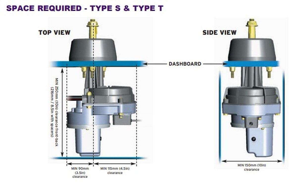 Octopus Type T Tilt Shaft Behind Dashboard Drive