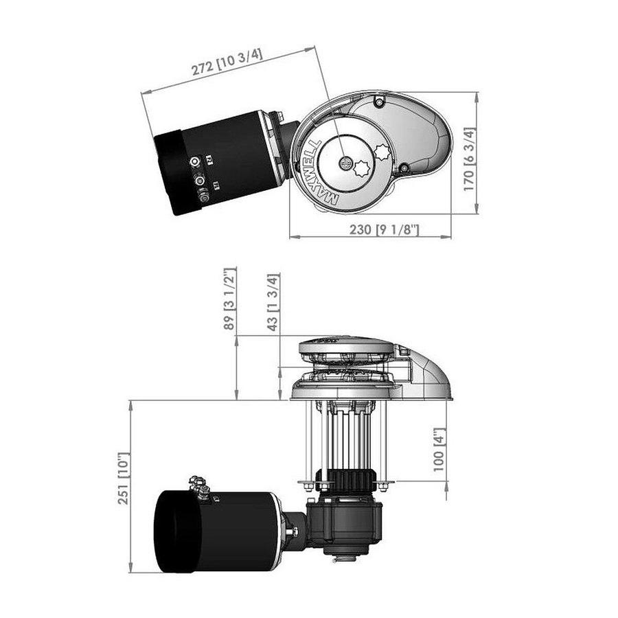 Maxwell RC10-8  Vertical 24v Windlass for 5/16in Chain & 5/8in Line