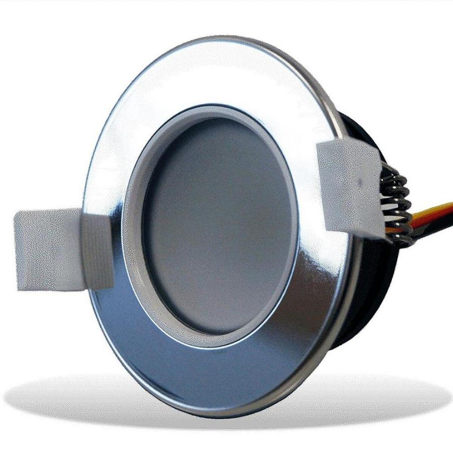 Lumishore LUX DL65 Downlight Full Spectrum CRGBW 12/24vDC 5 Watt Chrome Bezel