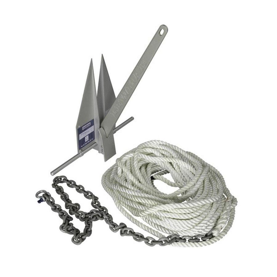 Lewmar 7LB LFX Anchoring Kit with 10ft G4 1/4in Chain 150ft 1/2in 8-Plait Line