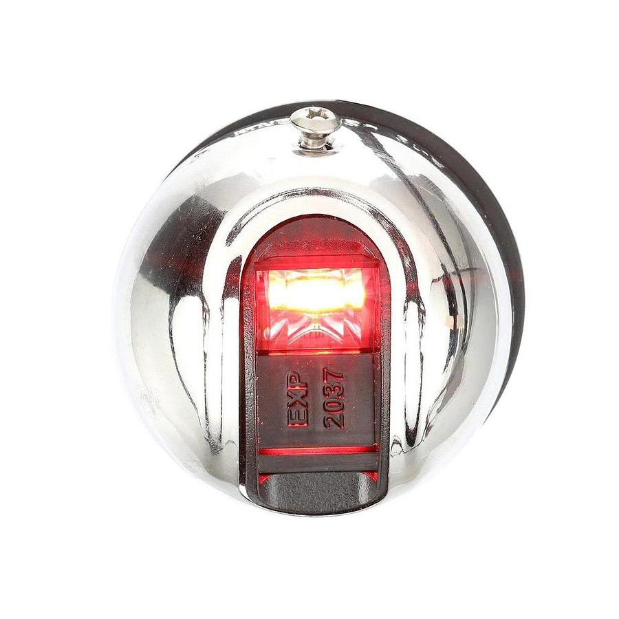 Attwood LightArmor Round LED Navigation Light 2NM Stainless Steel Red