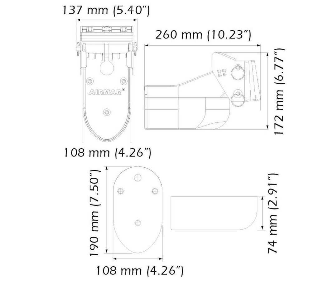 Simrad TM275LH-W CHIRP Transom Mount