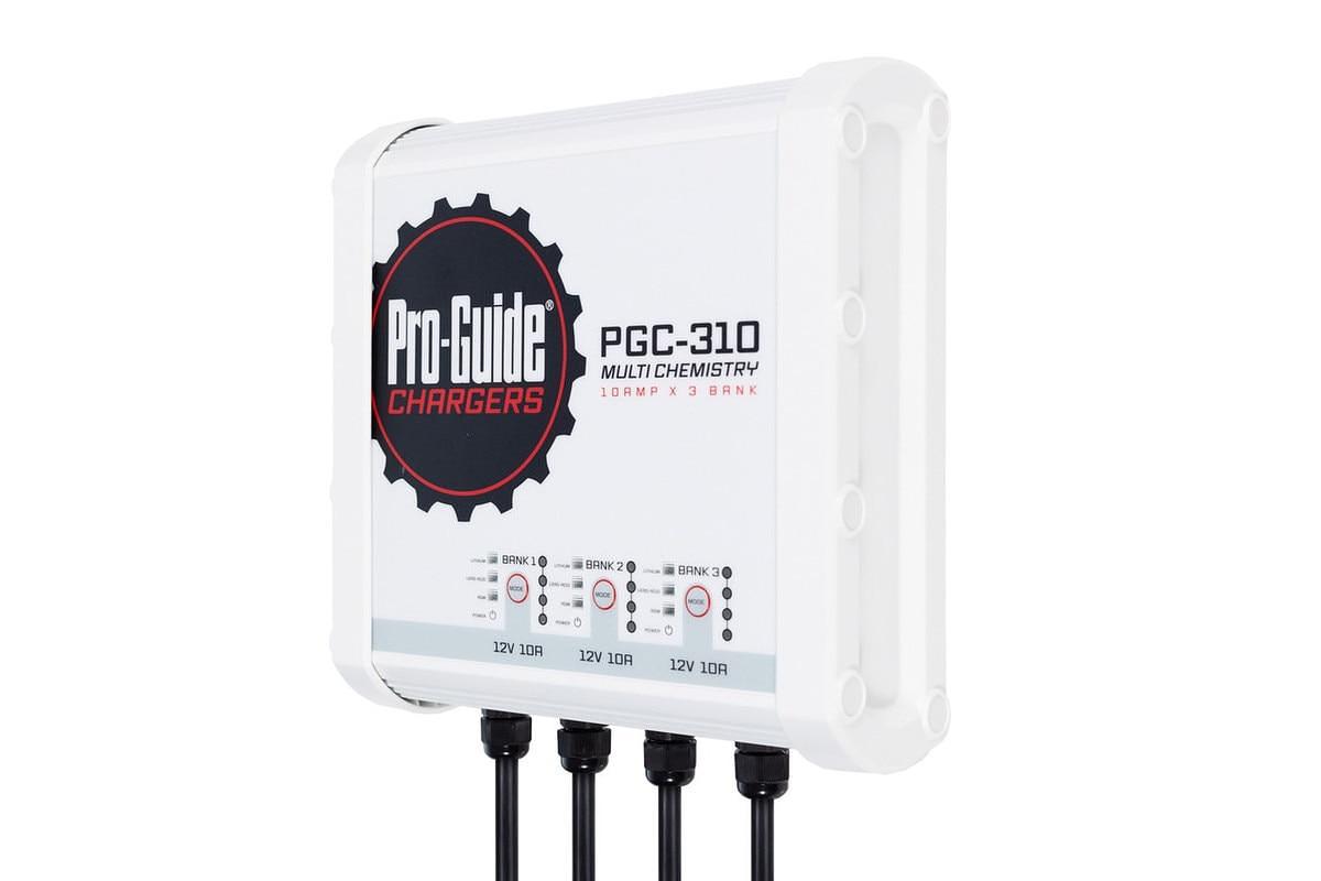 Pro Guide PGC-310 3-Bank 3x12V/10A Lead Acid/LiFePO4 On Board Charger, IP68