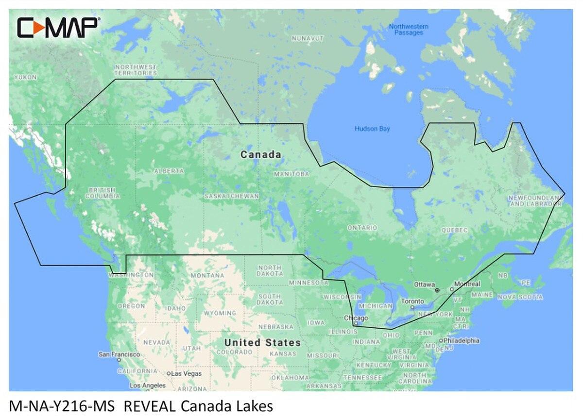C-MAP Reveal Inland Canada Lakes