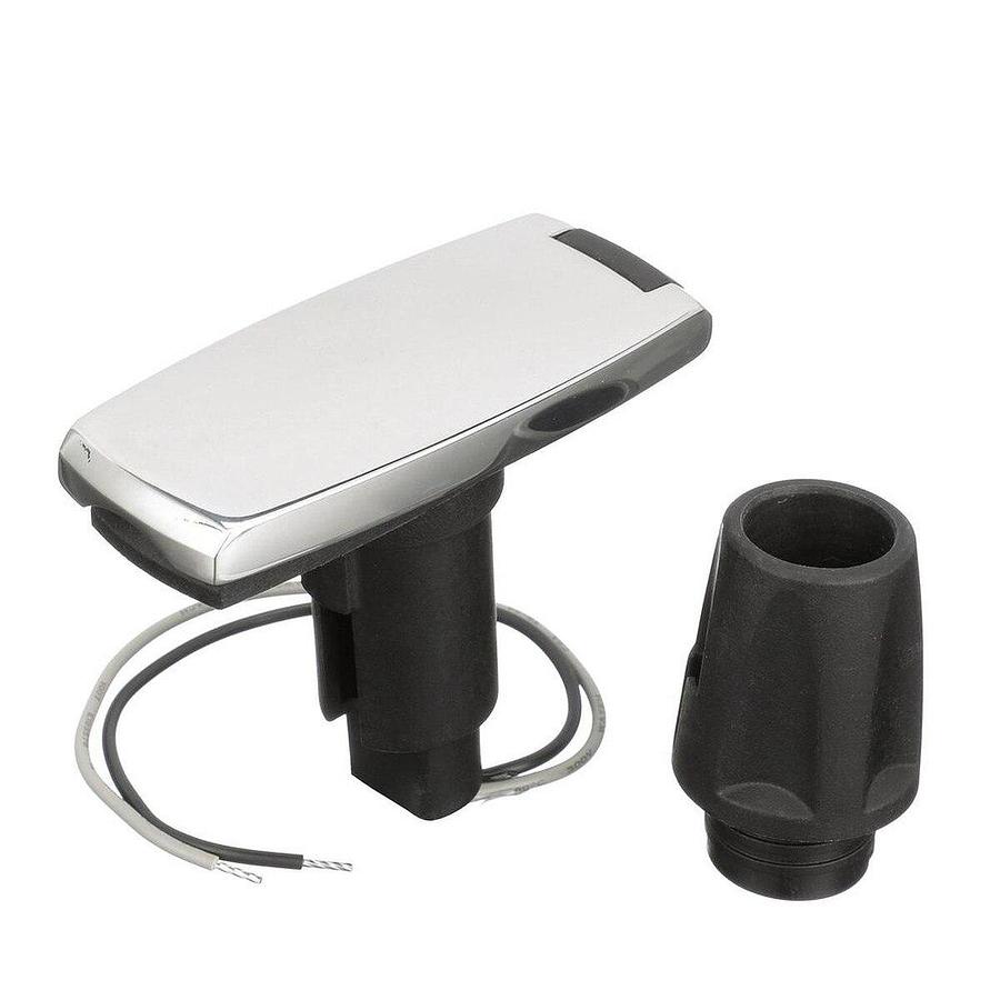 Attwood 910V Series Rectangle Base 2-Pin Over Mold 306 Stainless Steel Black Cover