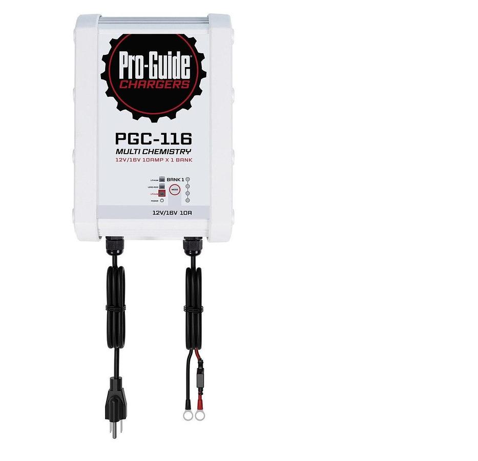 Pro-Guide 1-Bank 12/16V 10A AGM/LiFePO4 On Board Charger, IP68