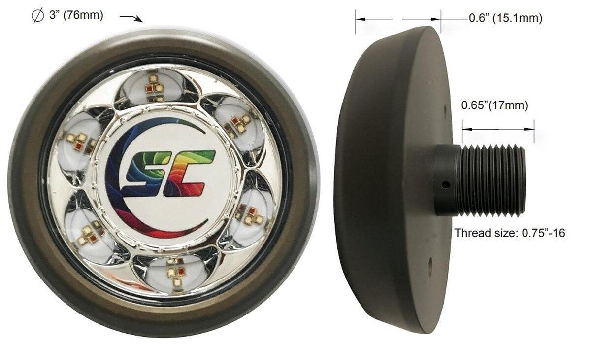 Shadow Caster SC3 Underwater LED Light GW 12v Aluminum Pontoon