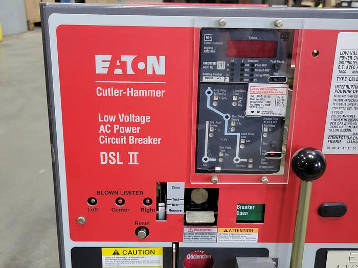 Used Eaton Cutler-Hammer DSLII-516 1600 Amp 3 Pole Low-Voltage Fused Power Circuit Breaker