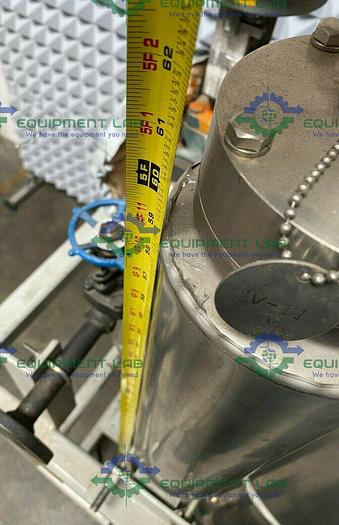 Used Meco  Vertical Shell & Straight Tube Heat Exchanger 125 PSIG w/ SS Frame & Gauges