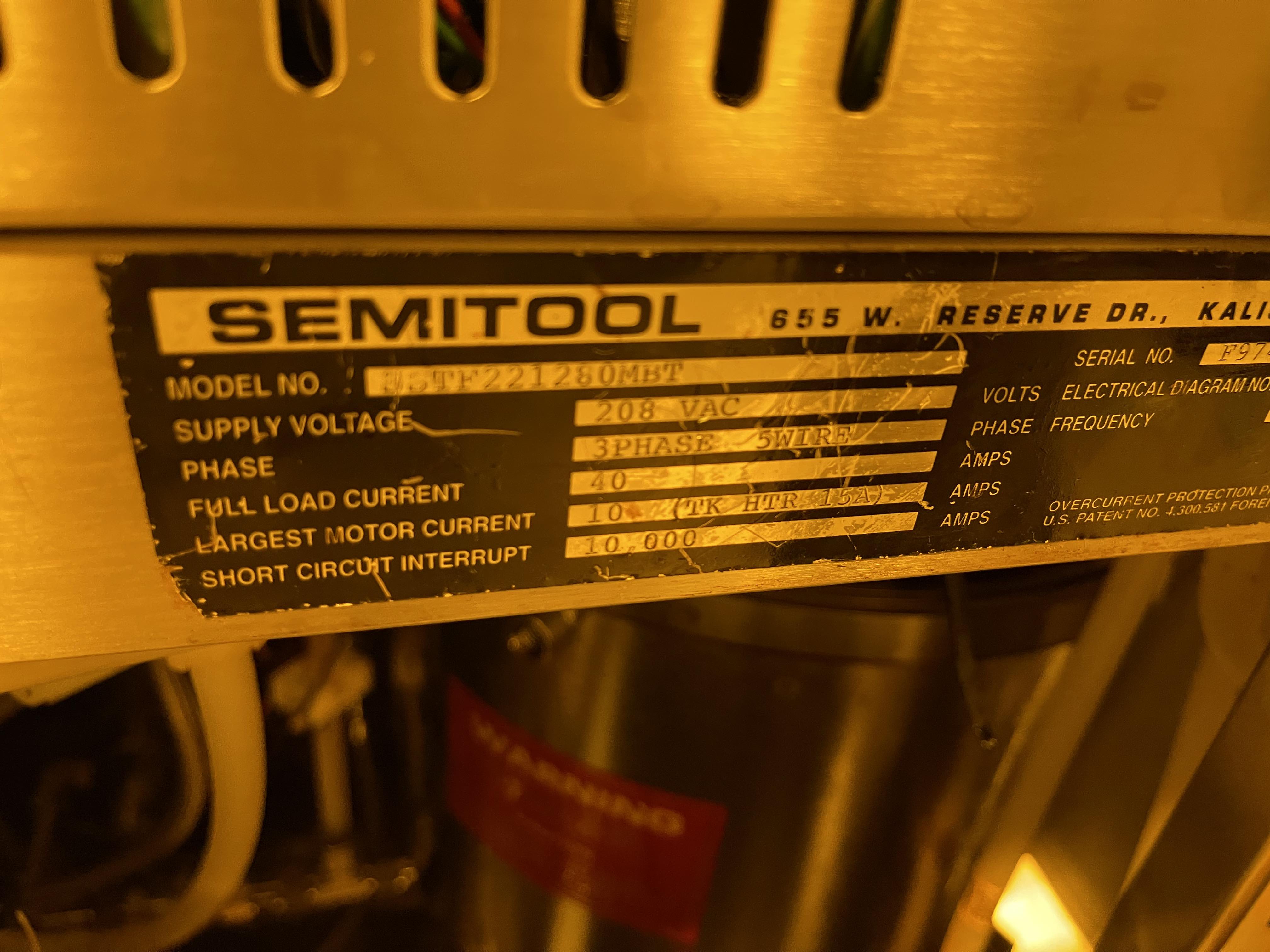 Used Semitool SSTF221280MBT