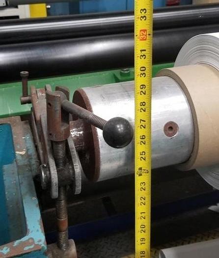 Used 64" WIDE DUSENBERY 815 DUPLEX SLITTER REWINDER CANTILEVERED