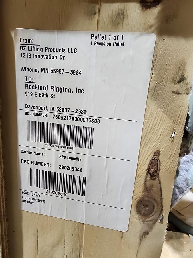 Used 2025 Professional Heavy Equipment Rigging System