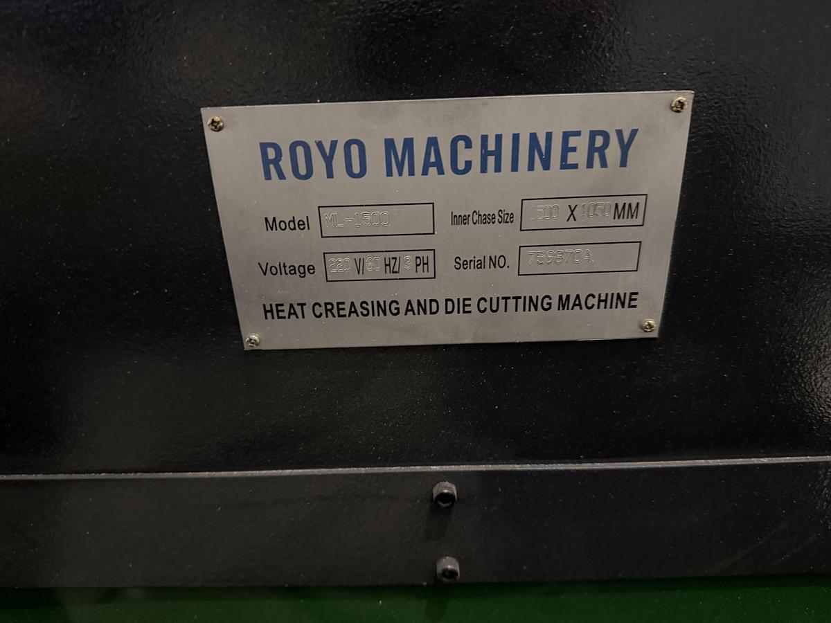 Used Royo ML1500 Clamshell Die Cutter