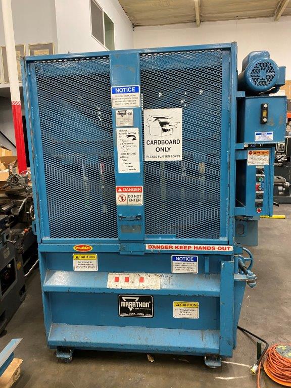 Used Marathon V-4224-2 Vertical Baler 1 1/2 HP Single Phase 42" x 24" x 28" Bale Dim. #5750