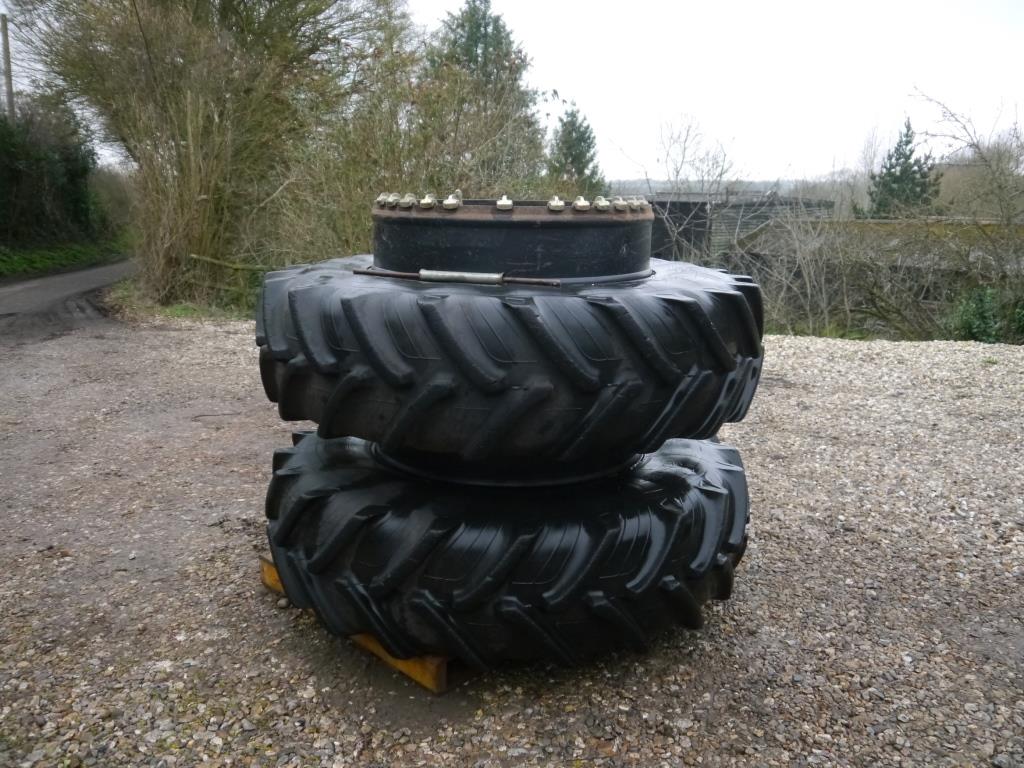 Used Pair 20.8 R42 Dual Wheels and Tyres