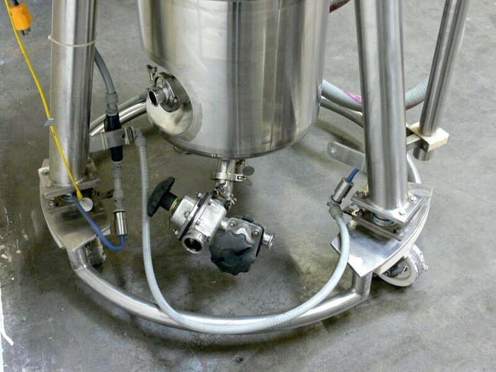Used Precision 350 Liter Stainless Steel Jacketed Reactor w/ Load Cells, Rated 45 PSI
