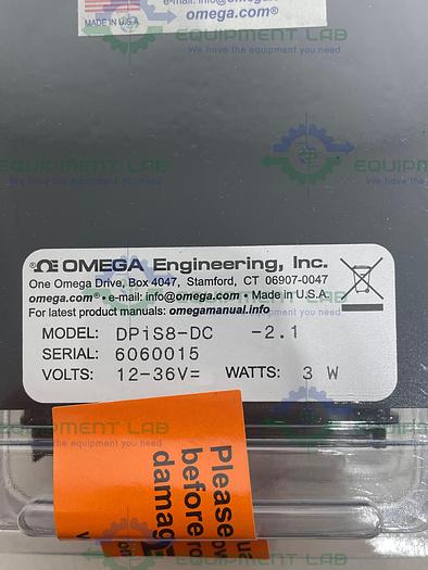 Omega Engineering DPiS8-DC Humidity Indicator Transmitter 1/8 DIN