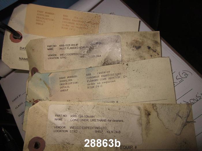 Used Krebs P15 High Density Cleaner Lot Of Parts #28863