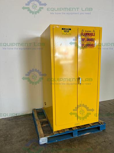 Used Justrite  25602 60 Gallon Flammable Cabinet w/ Soft Close Doors