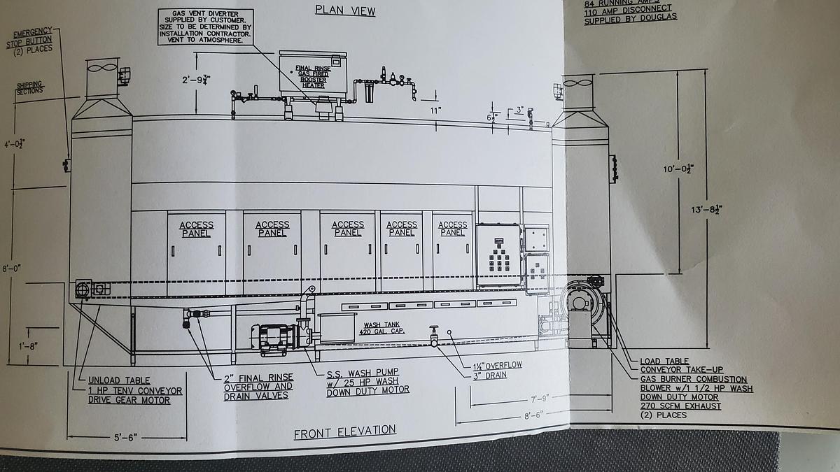 Used Douglas Rack Washer - WR-1500-RW