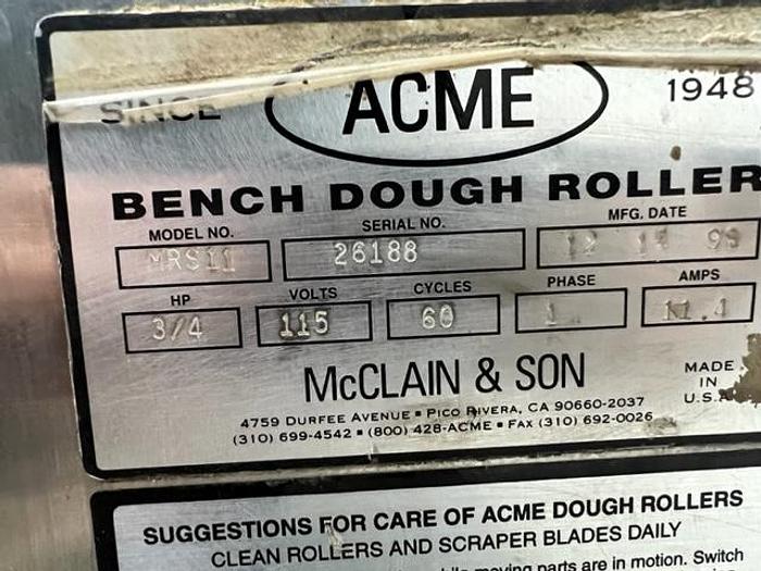 Refurbished ACME MRS11 Pizza Sheeter